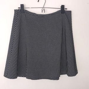Polka dot knit skater skirt